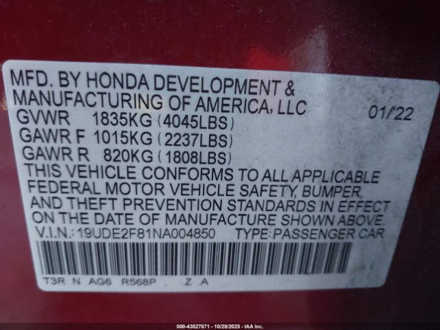 2022 ACURA ILX 19UDE2F81NA004850 Photo 8