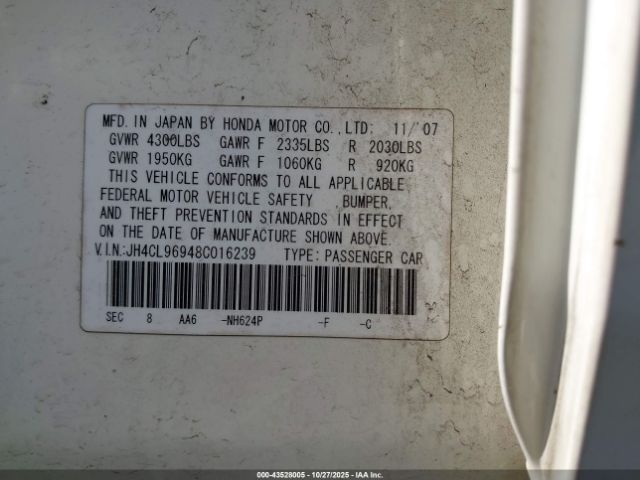 2008 ACURA TSX JH4CL96948C016239 Photo 8