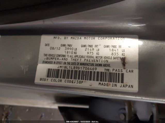 2013 MAZDA MAZDA3 JM1BL1L89D1706469 Photo 8