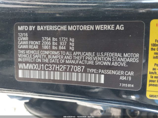 2017 MINI HARDTOP WMWXU1C37H2F77087 Photo 8