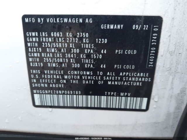 2022 VOLKSWAGEN ID.4 WVGGNPE28NP069189 Photo 8