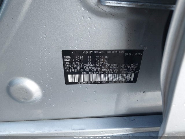 Subaru u5 2020 4S3BWAB64L3020463 Image 9