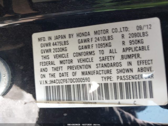 2013 ACURA TSX JH4CU2F67DC000590 Photo 8