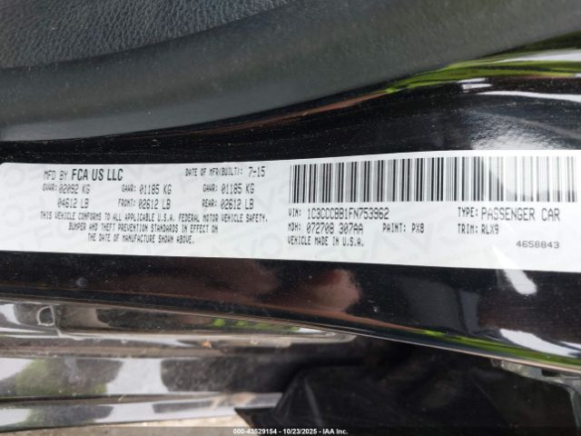 2015 CHRYSLER 200 1C3CCCBB1FN753962 Photo 8