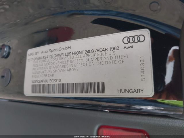 2018 AUDI TT RS WUACSAFV0J1902310 Photo 8