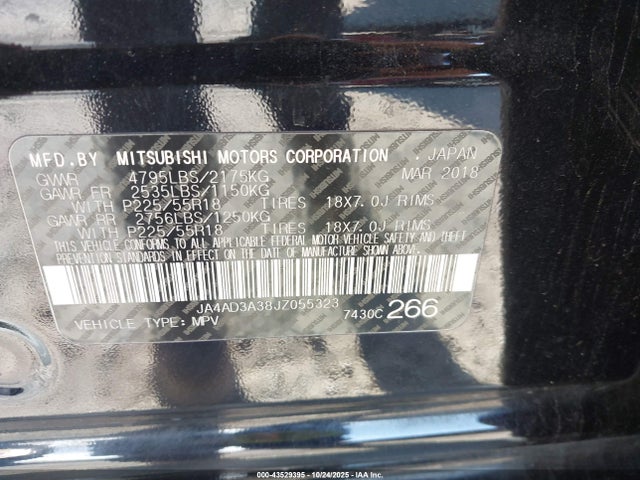 2018 MITSUBISHI OUTLANDER JA4AD3A38JZ055323 Photo 8
