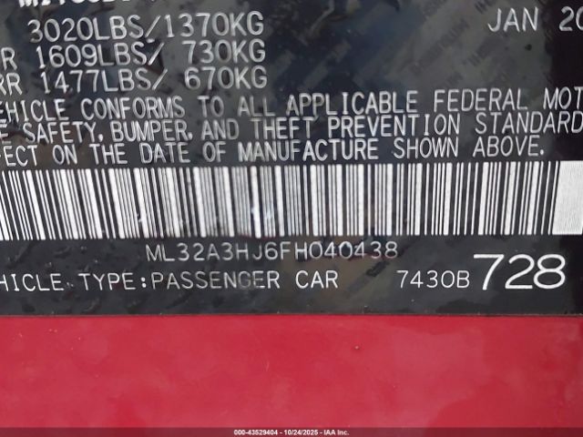 2015 MITSUBISHI MIRAGE ML32A3HJ6FH040438 Photo 8