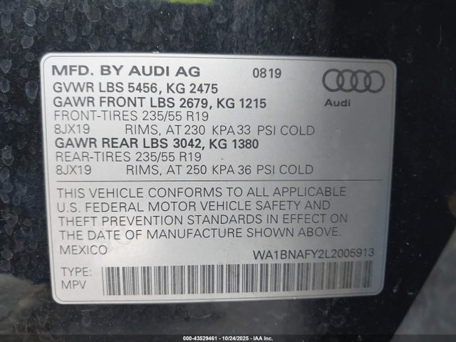 2020 AUDI Q5 WA1BNAFY2L2005913 Photo 8