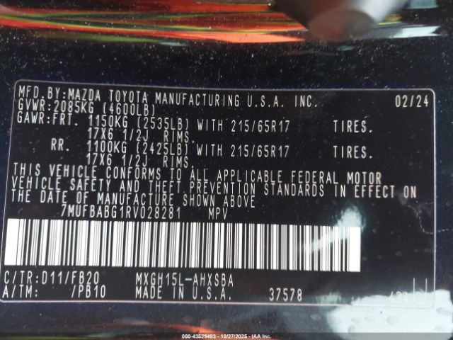 2024 TOYOTA COROLLA CROSS HYBRID 7MUFBABG1RV028281 Photo 8