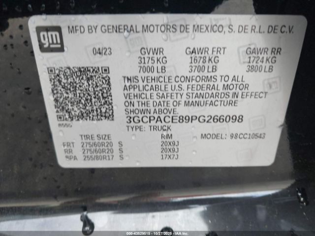 2023 CHEVROLET SILVERADO 1500 3GCPACE89PG266098 Photo 8