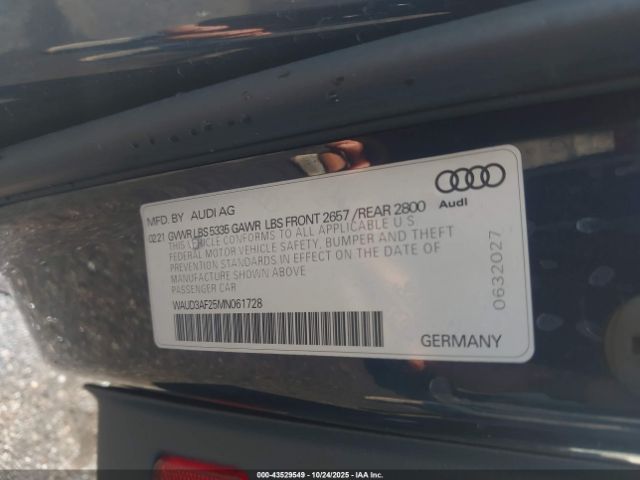 2021 AUDI A6 WAUD3AF25MN061728 Photo 8