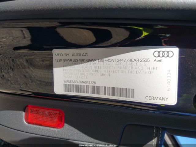 2021 AUDI A4 WAUEAAF48MA043226 Photo 8