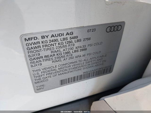 2023 AUDI Q5 WA1GAAFY9P2195233 Photo 8