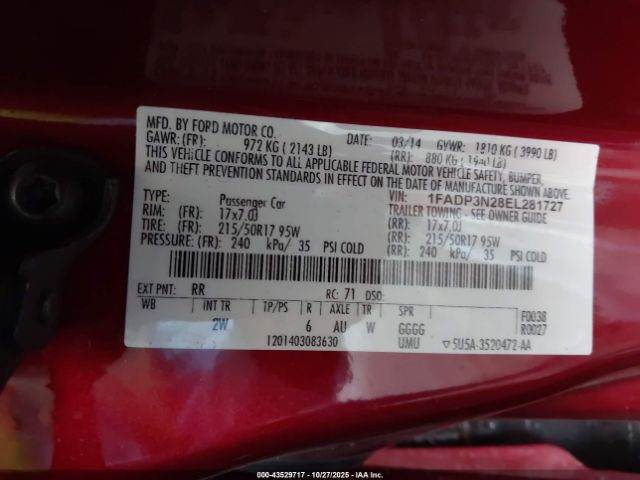 2014 FORD FOCUS 1FADP3N28EL281727 Photo 8
