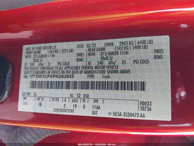 Ford 2.7l-4v 2023 1FTEW1CPXPKD62855 Image 21