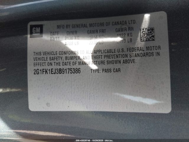 2011 CHEVROLET CAMARO 2G1FK1EJ3B9175386 Photo 8