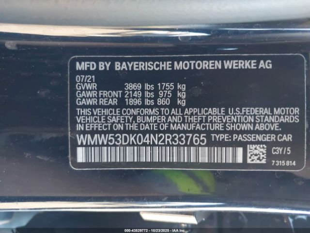 2022 MINI HARDTOP WMW53DK04N2R33765 Photo 8