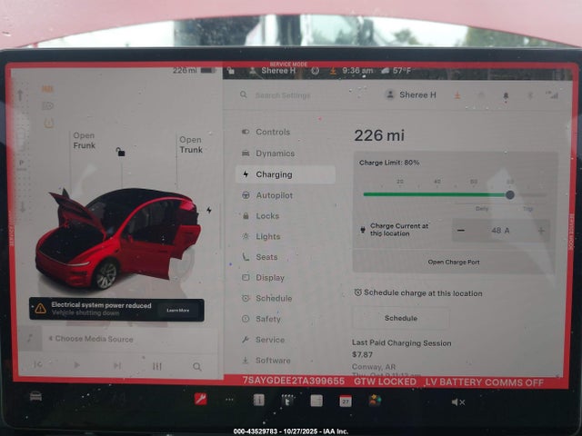 43529783 :رقم المزاد ، 7SAYGDEE2TA399655 vin ، 2026 Tesla Model Y Long Range Dual Motor All-wheel Drive/long Range Launch Series مزاد بيع