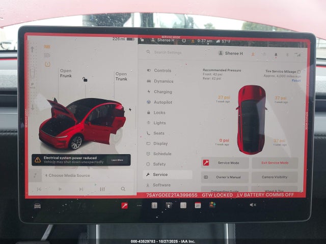 43529783 :رقم المزاد ، 7SAYGDEE2TA399655 vin ، 2026 Tesla Model Y Long Range Dual Motor All-wheel Drive/long Range Launch Series مزاد بيع