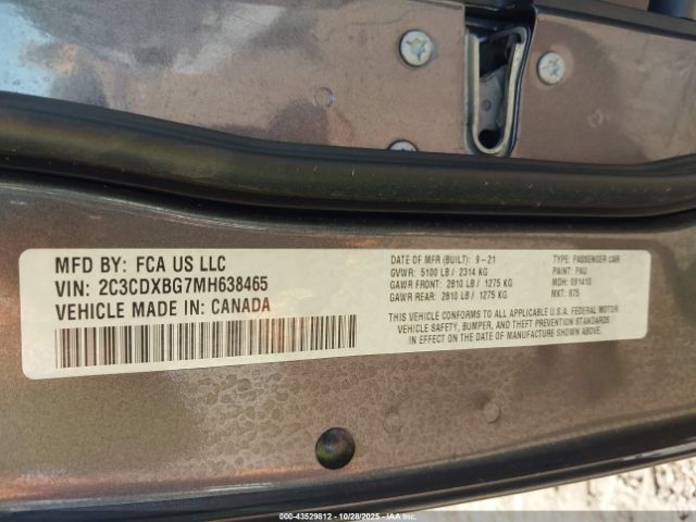 2021 DODGE CHARGER 2C3CDXBG7MH638465 Photo 8