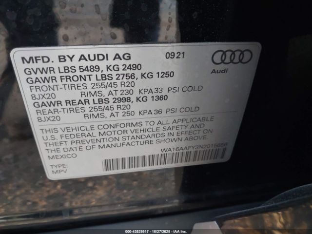 2022 AUDI Q5 SPORTBACK WA16AAFY3N2015656 Photo 8