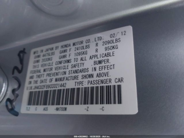 2012 ACURA TSX JH4CU2F89CC021442 Photo 8