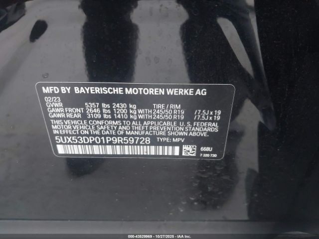 2023 BMW X3 5UX53DP01P9R59728 Photo 8