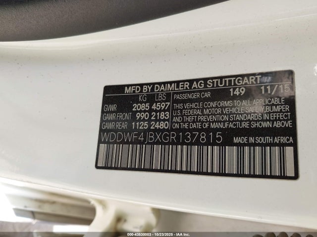 Mercedes-Benz C 300 2016 WDDWF4JBXGR137815 Image 9