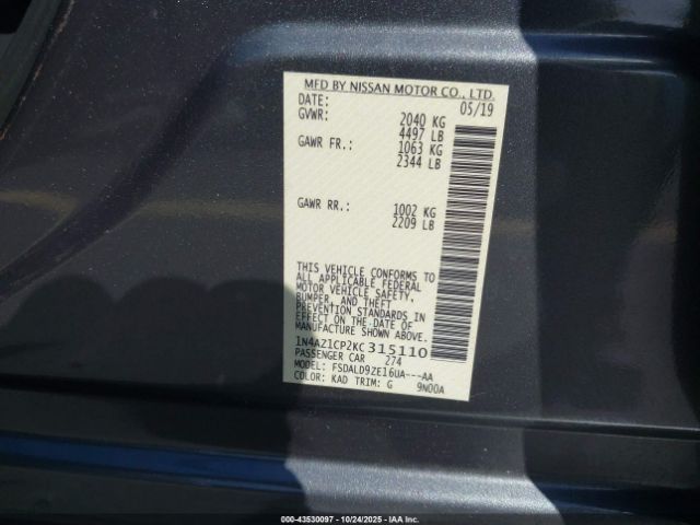 2019 NISSAN LEAF 1N4AZ1CP2KC315110 Photo 8