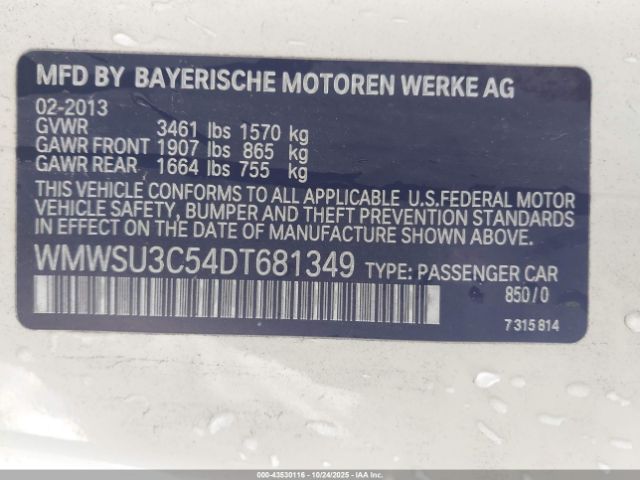 2013 MINI HARDTOP WMWSU3C54DT681349 Photo 8