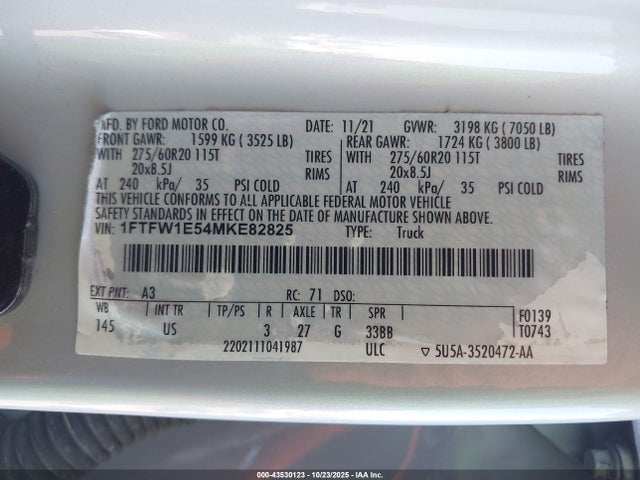 Ford F-150 Xlt 2021 1FTFW1E54MKE82825 Image 28