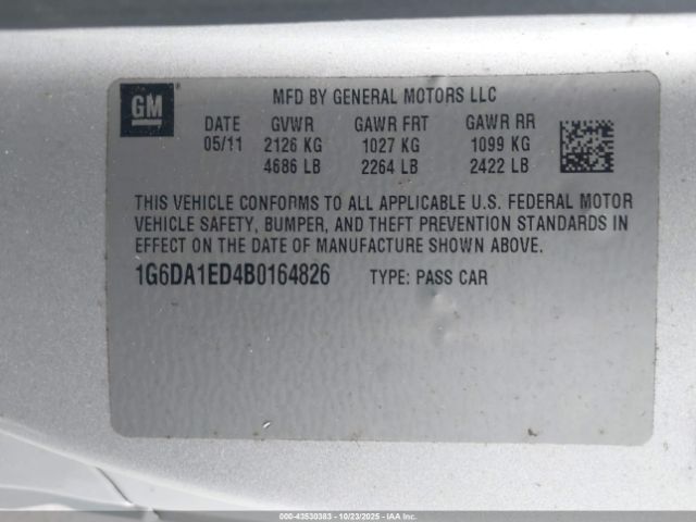 2011 CADILLAC CTS 1G6DA1ED4B0164826 Photo 8