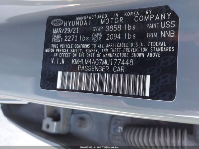 2021 HYUNDAI ELANTRA KMHLM4AG7MU177448 Photo 8