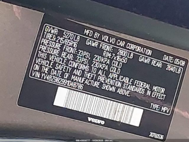 2009 VOLVO XC70 YV4BZ982991048786 Photo 8