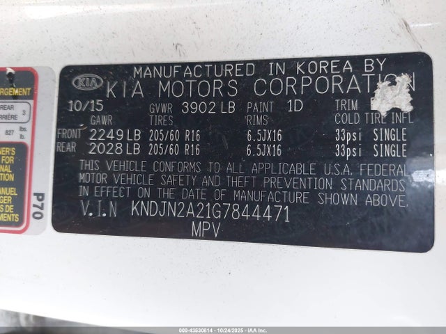 KIA Soul 2016 KNDJN2A21G7844471 Image 9