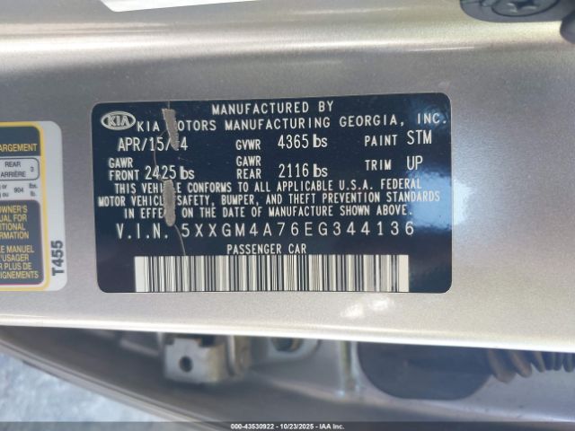 2014 KIA OPTIMA 5XXGM4A76EG344136 Photo 8