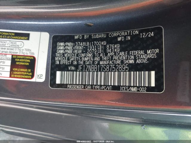 2025 TOYOTA GR86 JF1ZNBB17S8752895 Photo 8