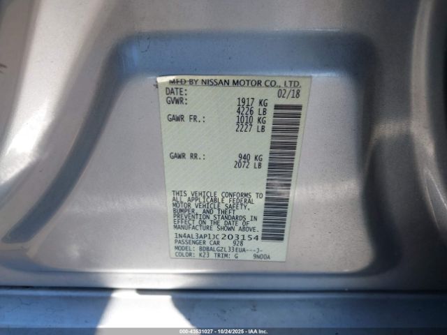 2018 NISSAN ALTIMA 1N4AL3AP1JC203154 Photo 8