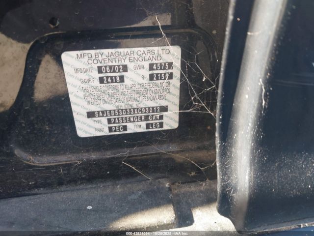 2003 JAGUAR X-TYPE SAJEB53D33XC93212 Photo 8