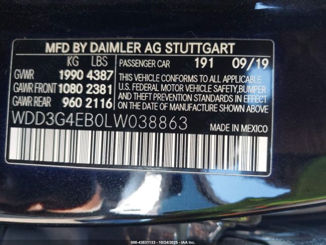 2020 MERCEDES-BENZ A 220 WDD3G4EB0LW038863 Photo 8