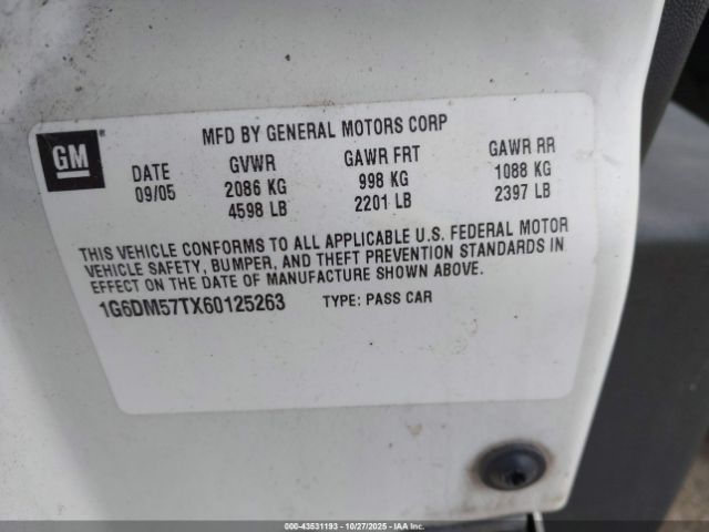 2006 CADILLAC CTS 1G6DM57TX60125263 Photo 8