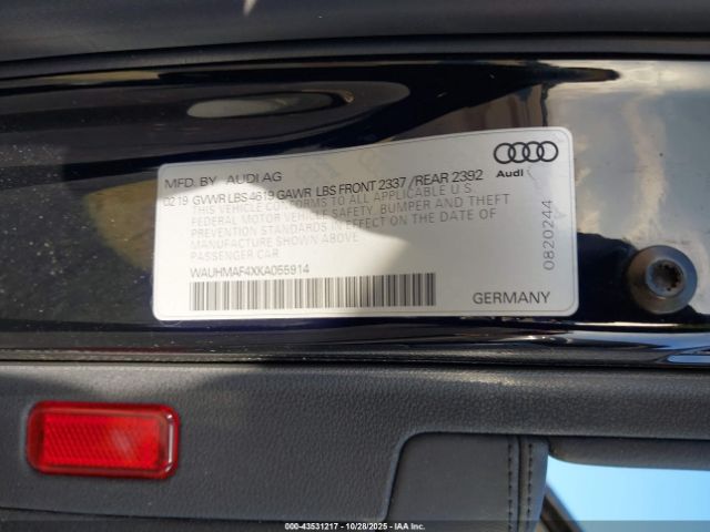 2019 AUDI A4 WAUHMAF4XKA055914 Photo 8