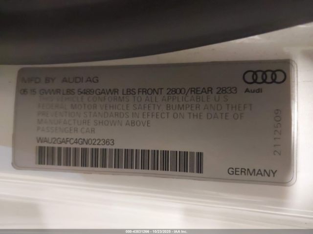 2016 AUDI A7 WAU2GAFC4GN022363 Photo 8