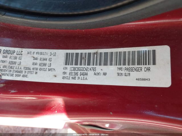 2012 CHRYSLER 200 1C3BCBGG3CN214765 Photo 8