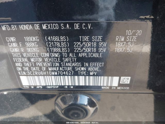 2021 HONDA HR-V 3CZRU6H10MM704627 Photo 8