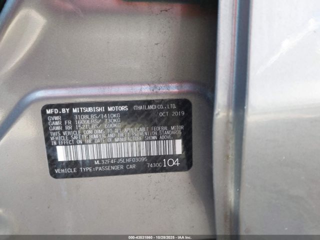 2020 MITSUBISHI MIRAGE G4 ML32F4FJ5LHF03095 Photo 8