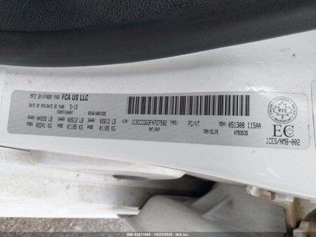 2015 CHRYSLER 200 1C3CCCDG3FN727582 Photo 8