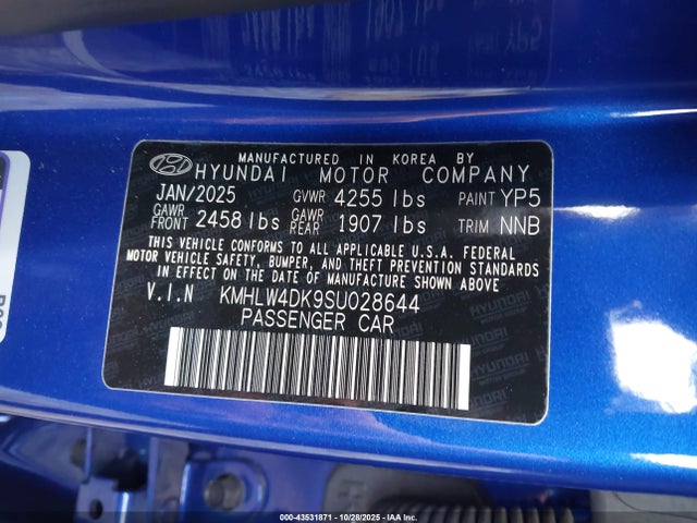 2025 HYUNDAI ELANTRA N KMHLW4DK9SU028644 Photo 8