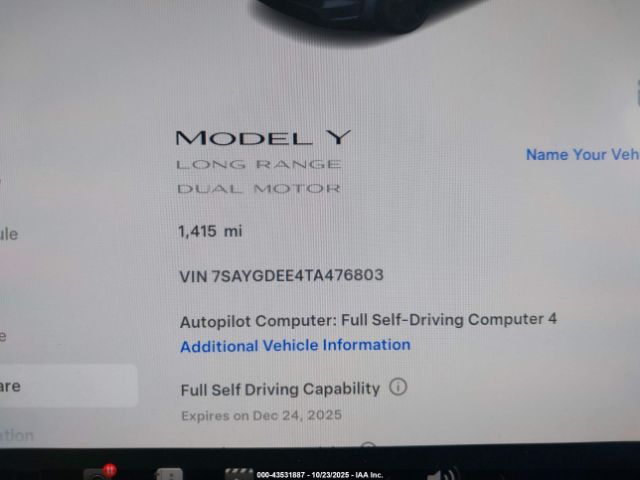 2026 TESLA MODEL Y 7SAYGDEE4TA476803 Photo 6