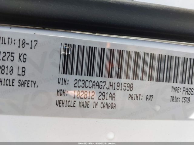 2018 CHRYSLER 300 2C3CCAAG7JH191598 Photo 8